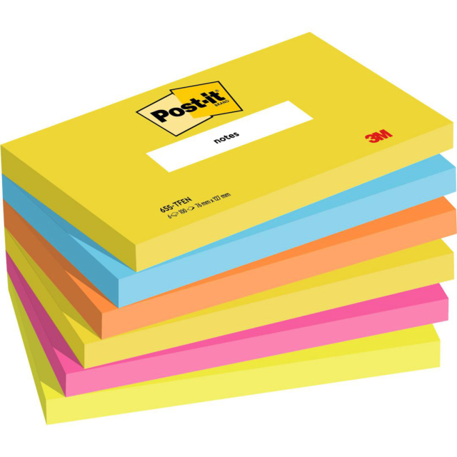 Post-it Super Sticky 76x127 Colour Mix Energetic 6-pack