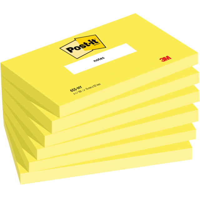 Post-it 76×127 Neon yellow 6-pack