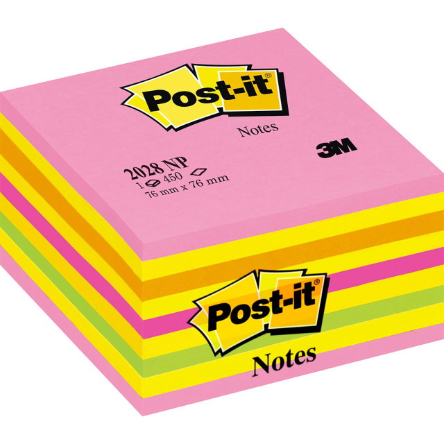 Post-it Note Cube 76x76 Colour Mix Neon 1