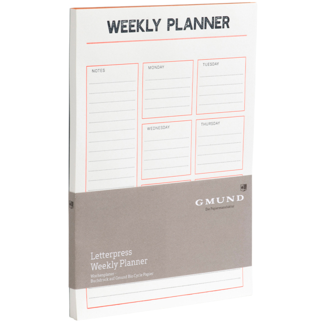 Letterpress Weekly Planner
