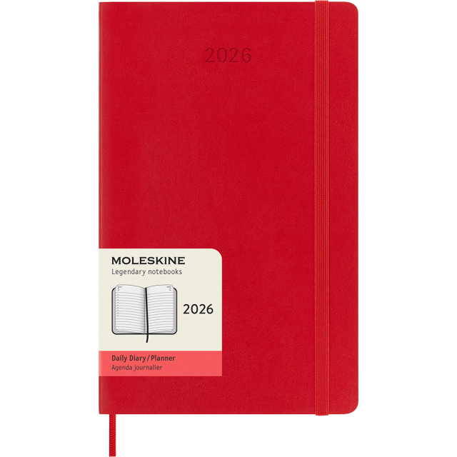 Planner 12M Daily 2026 Softcover Large Red