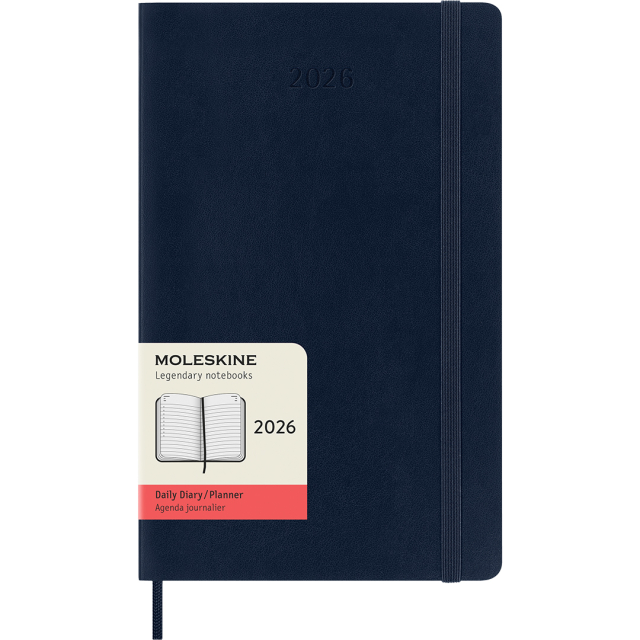 Planner 12M Daily 2026 Softcover Large Sapphire Blue