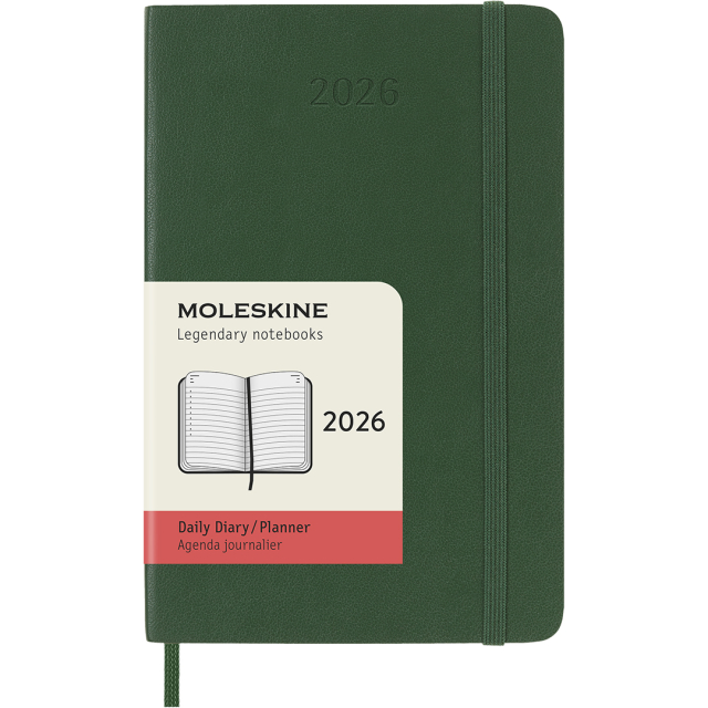 Planner 12M Daily 2026 Softcover Pocket Myrtle Green
