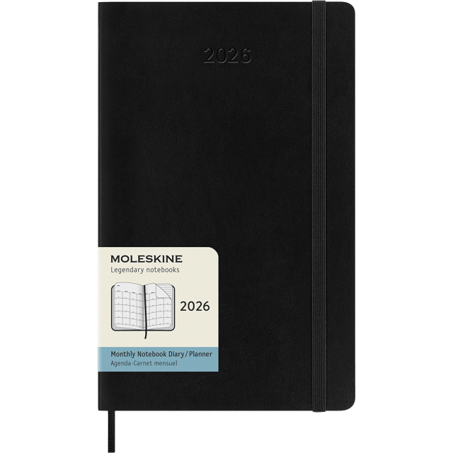 Planner 12M Monthly 2026 Softcover Large Black