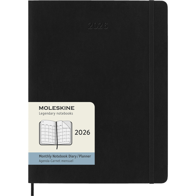 Planner 12M Monthly 2026 Softcover XL Black