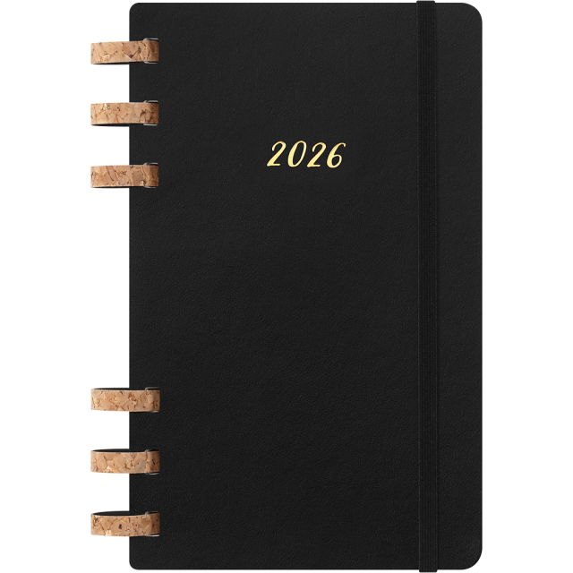 Planner 12M Spiral Planner 2026 Large Black