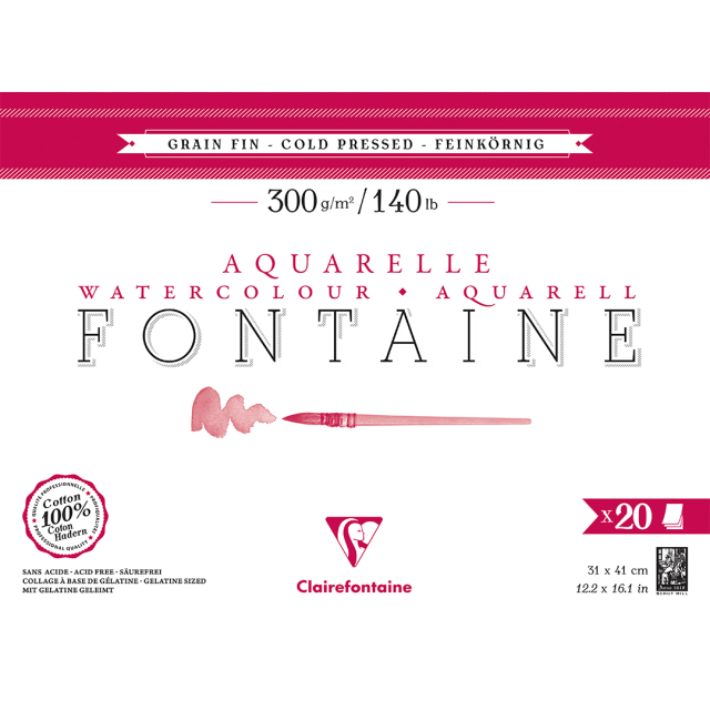 Fontaine Watercolor block CP 31x41 cm 300g