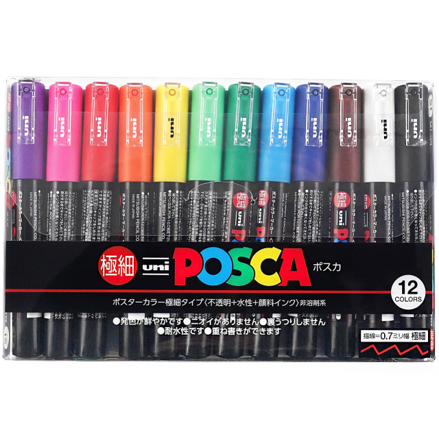 Posca PC-1MC 12-set