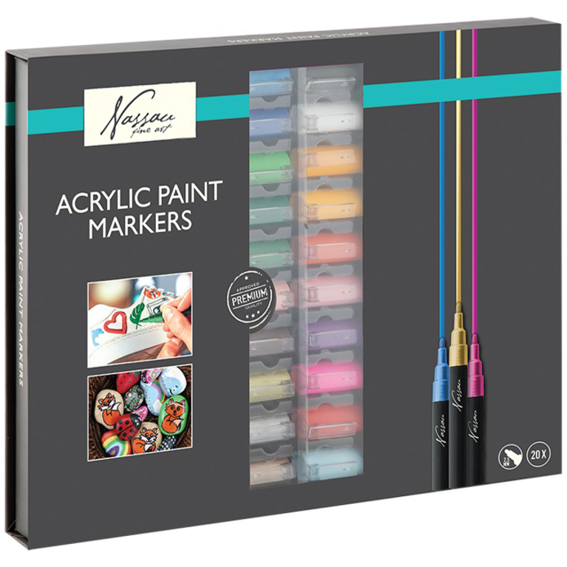 Acrylic markers 20-piece set