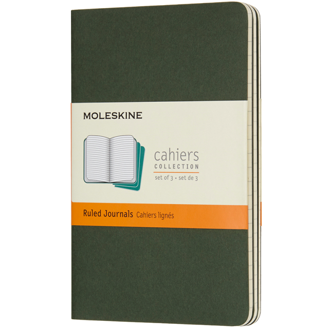 Cahier Notebook Pocket Green Ruled