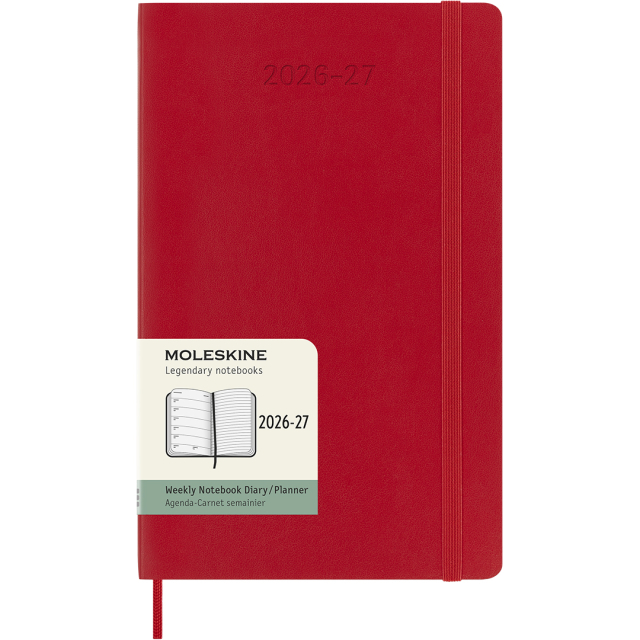 Planner 18M WeekNote Soft Cover Large Red