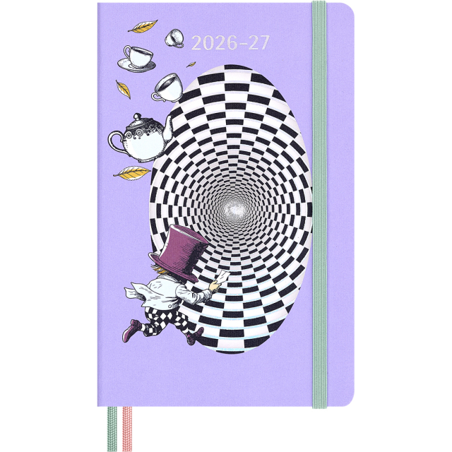 Planner 18M WeekNote Hard Cover Large Alice in Wonderland