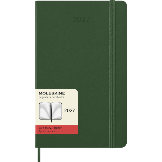 Planner 12M Daily 2027 Hardcover Large Myrtle Green