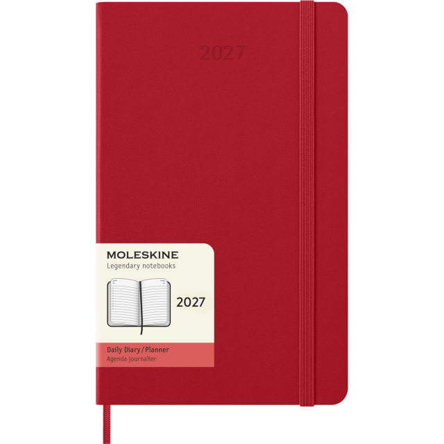 Planner 12M Daily 2027 Hardcover Large Red