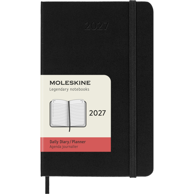 Planner 12M Daily 2027 Hardcover Pocket Black