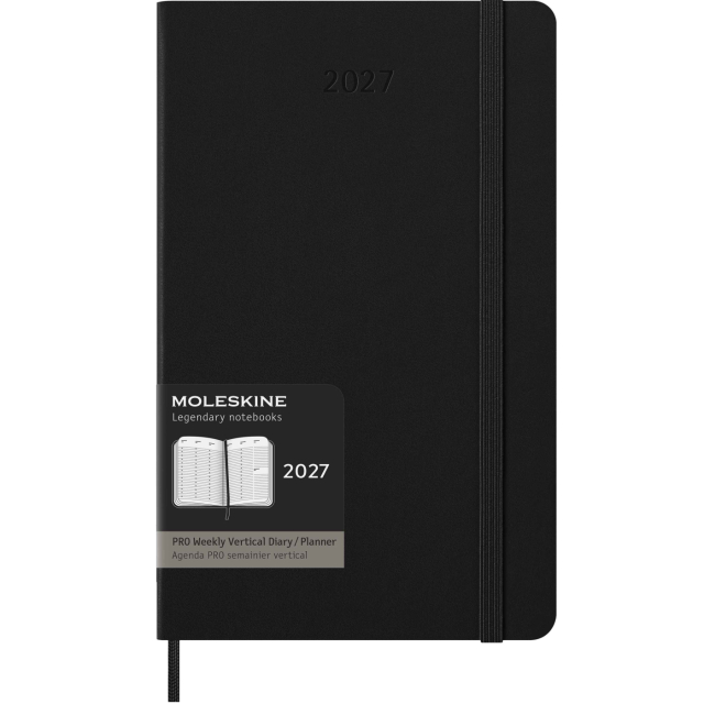 Planner 12M Weekly Vertical PRO 2027 Hardcover Large Black