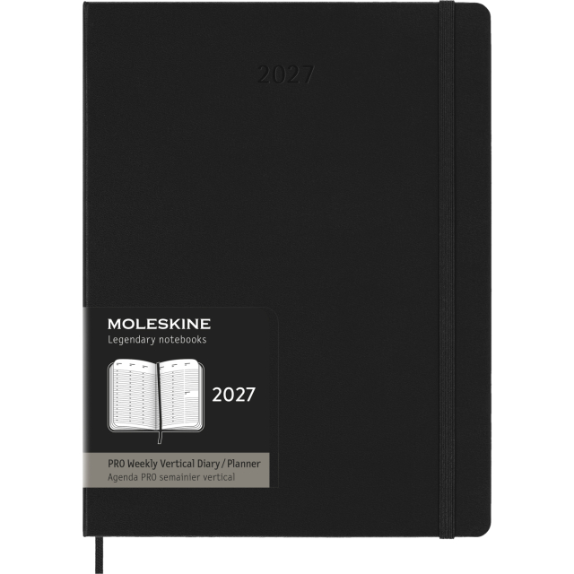 Planner 12M Weekly Vertical PRO 2027 Hardcover XL Black 