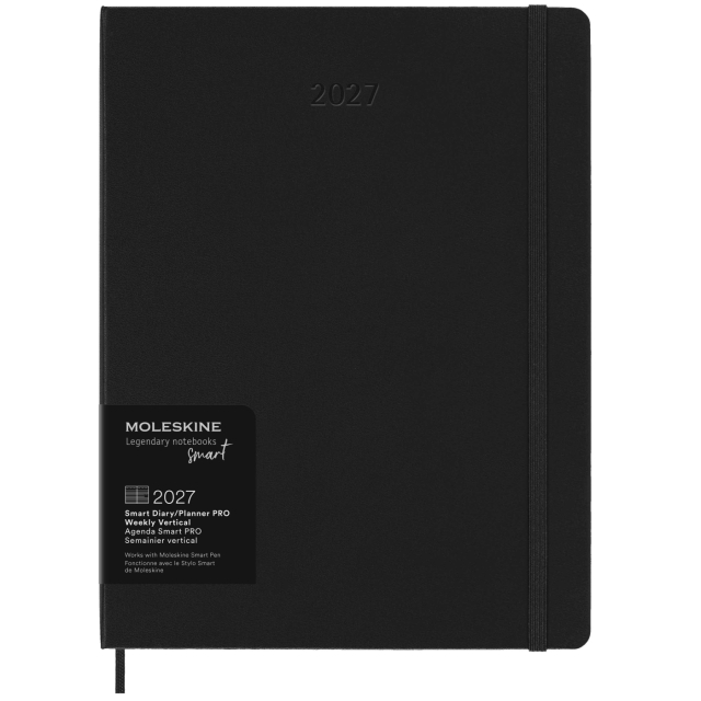 Planner 12M Smart PRO Digital Weekly Vertical 2027 XL Black