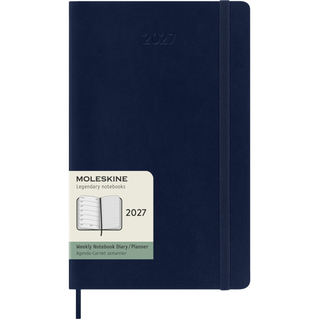 Planner 12M Weekly Notebook 2027 Softcover Large Sapphire Blue 