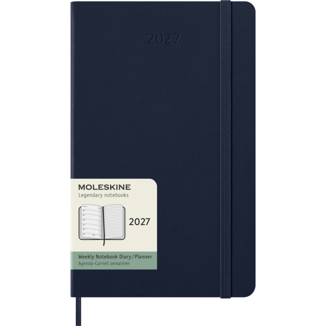 Planner 12M Weekly Notebook 2027 Hardcover Large Sapphire Blue 
