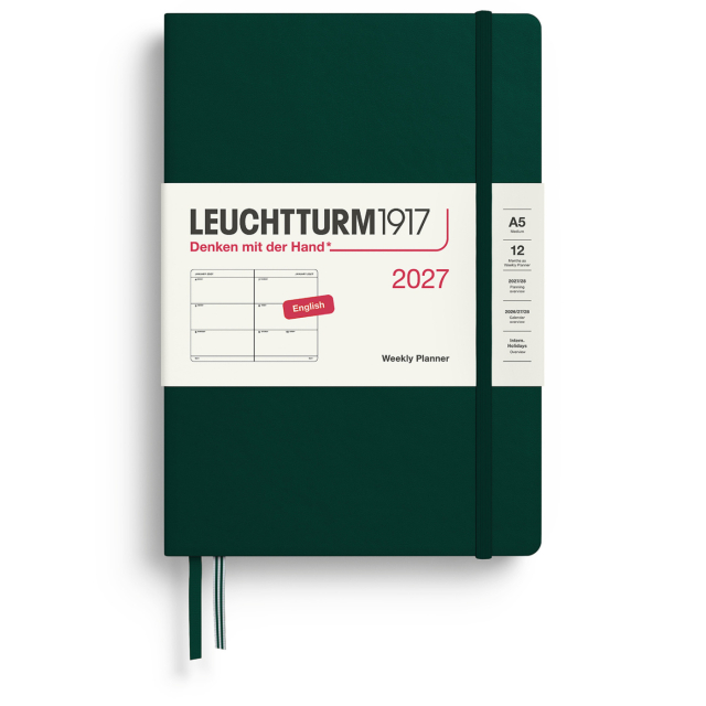 Planner Weekly Planner 2027 A5 Forest Green