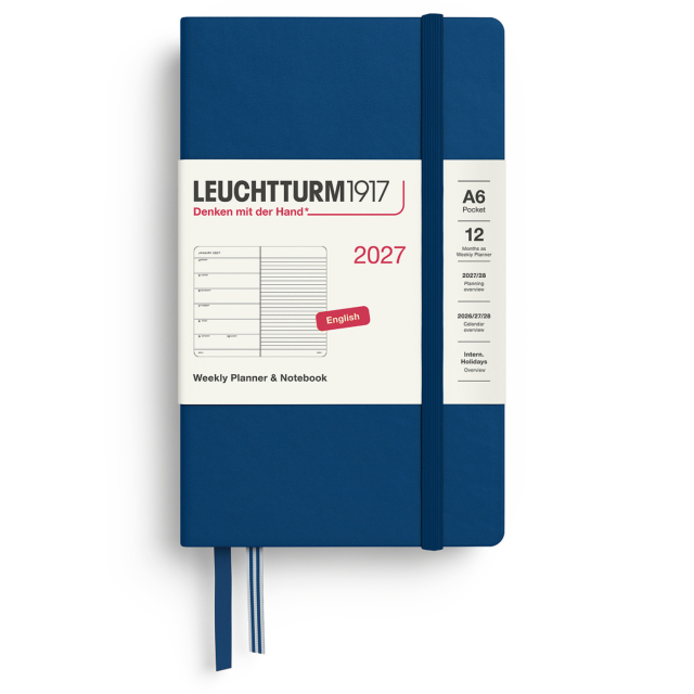 Planner Weekly Planner & Notebook 2027 A6 Indigo