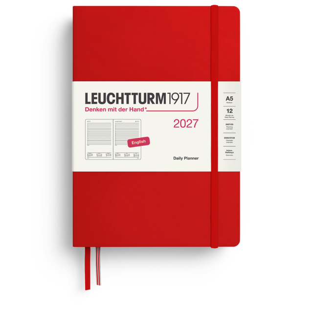 Planner Daily Planner 2027 A5 Cherry