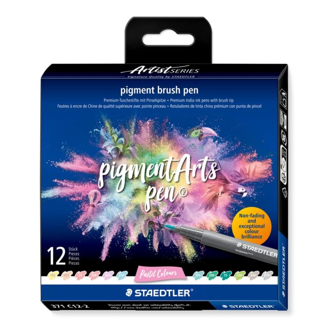 Pigment Arts Brush Pen set of 12 Pastel