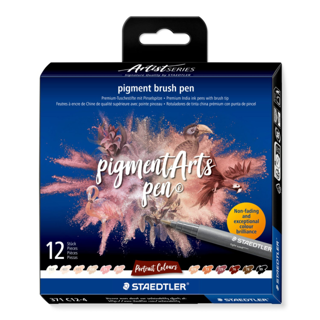 Pigment Arts Brush Pen set of 12 Portrait