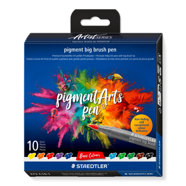 Pigment Arts Big Brush Pen set of 10 Basic