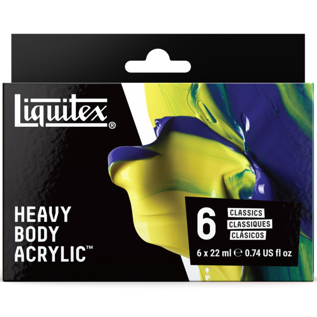 Acrylic Paint Heavy Body Colour Set 6x22 ml