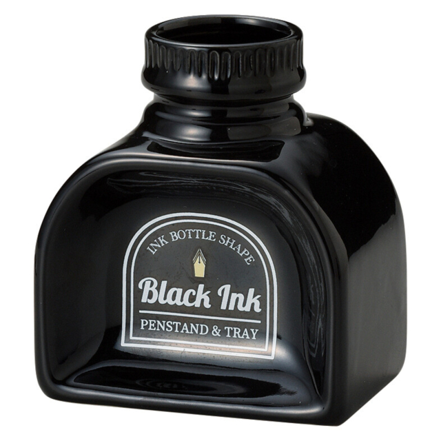 Pen holder Ink bottle Black