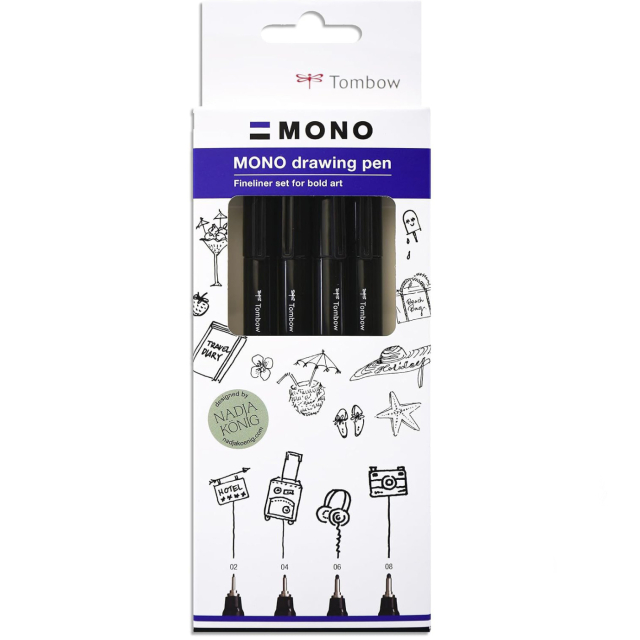 MONO Drawing Fine Fineliner Set of 4