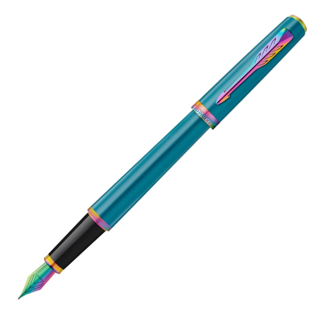Meridian Teal/Rainbow Fountain Pen 