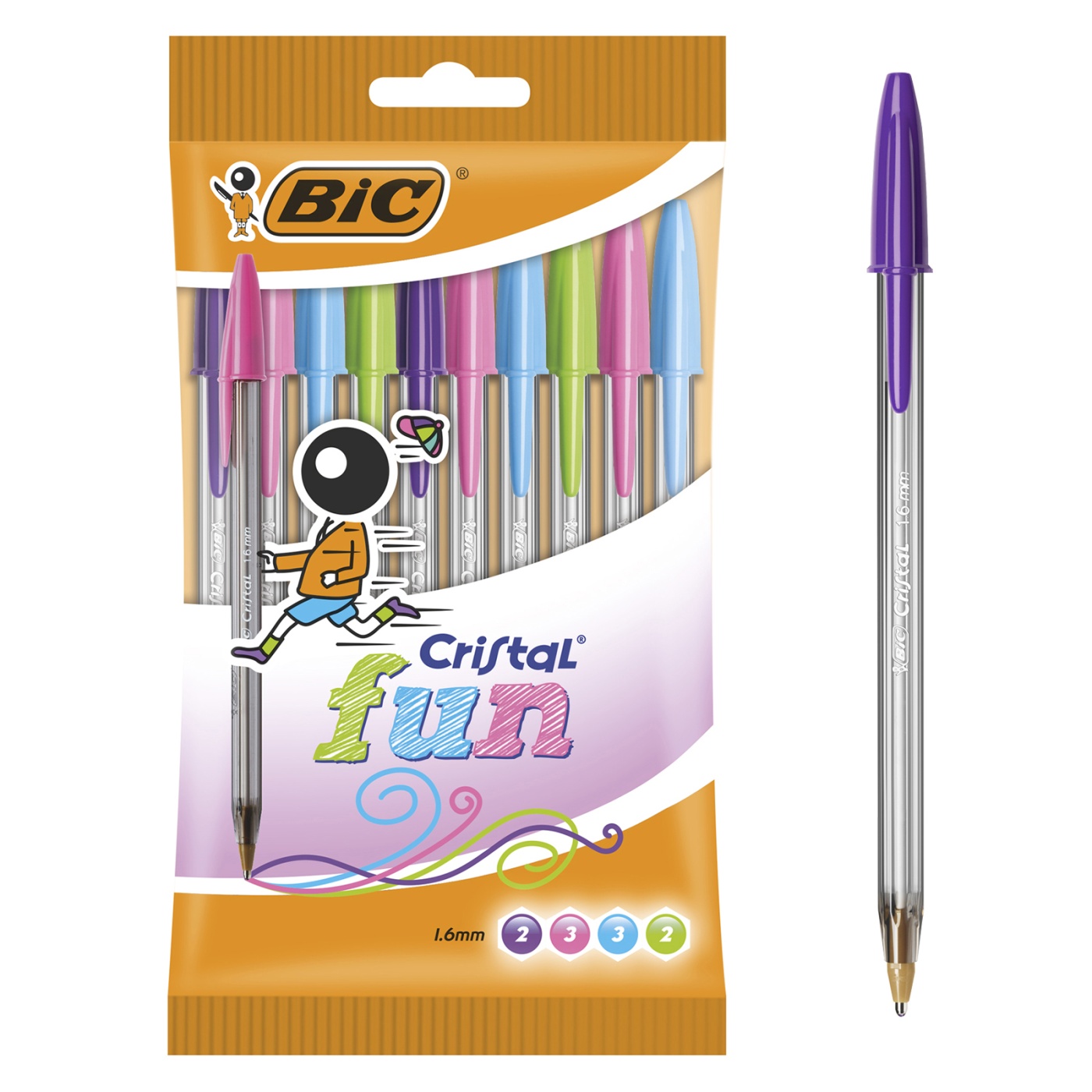 Cristal Fun Ballpoint 10-set in the group Pens / Office / Office Pens at Pen Store (100234)