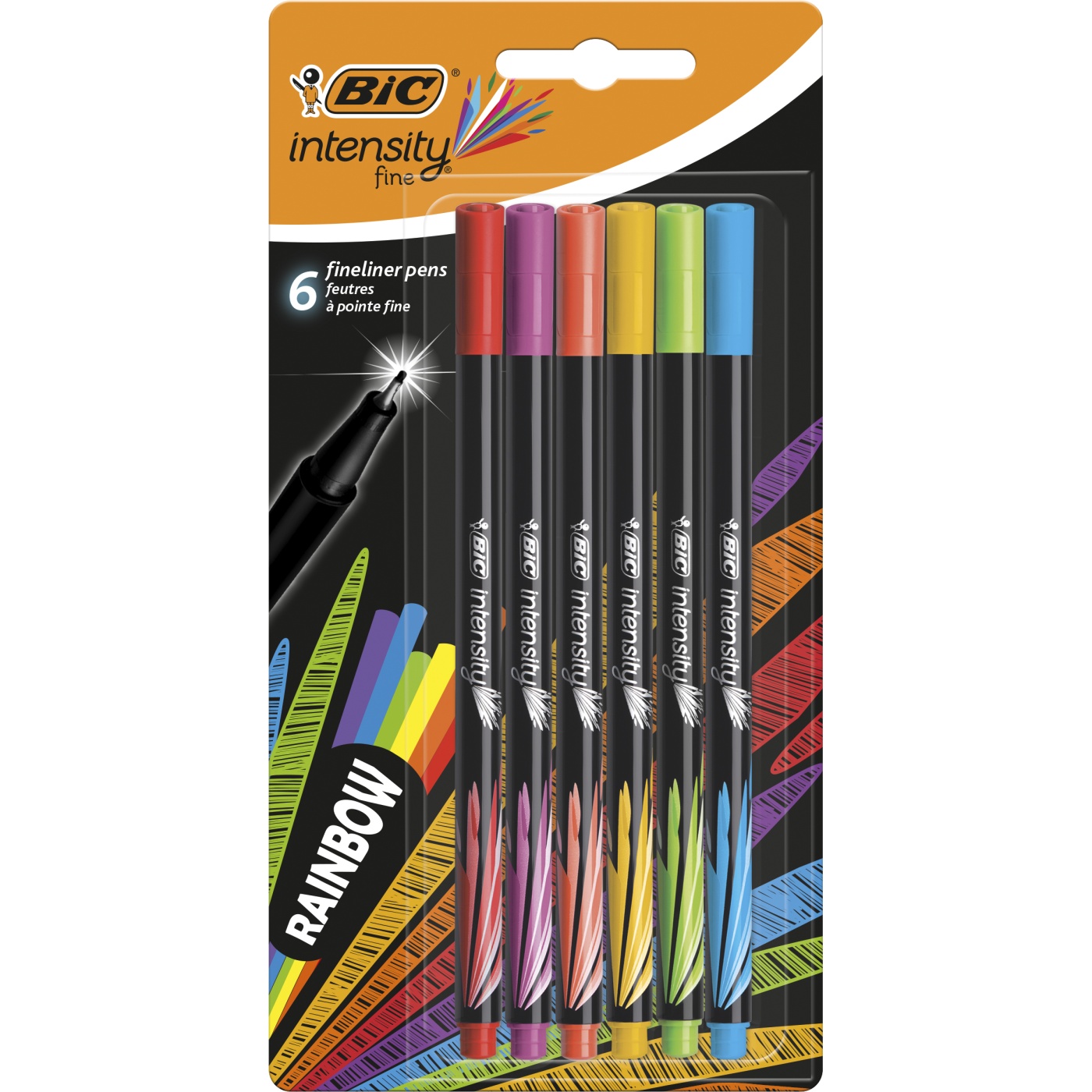 Intensity Fineliner 6-set Rainbow Colors in the group Pens / Writing / Fineliners at Pen Store (100237)