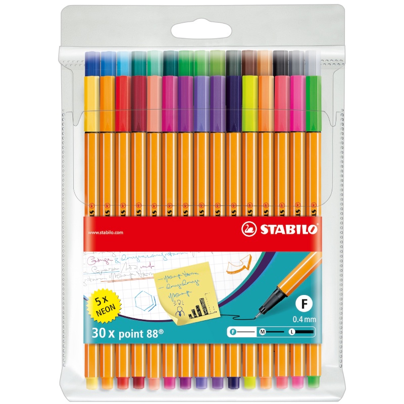 Point 88 Fineliner 30 pcs in the group Pens / Writing / Fineliners at Pen Store (100294)