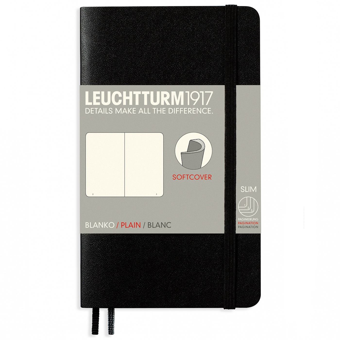 Notebook A6 Softcover Ruled Black in the group Paper & Pads / Note & Memo / Notebooks & Journals at Pen Store (100793)