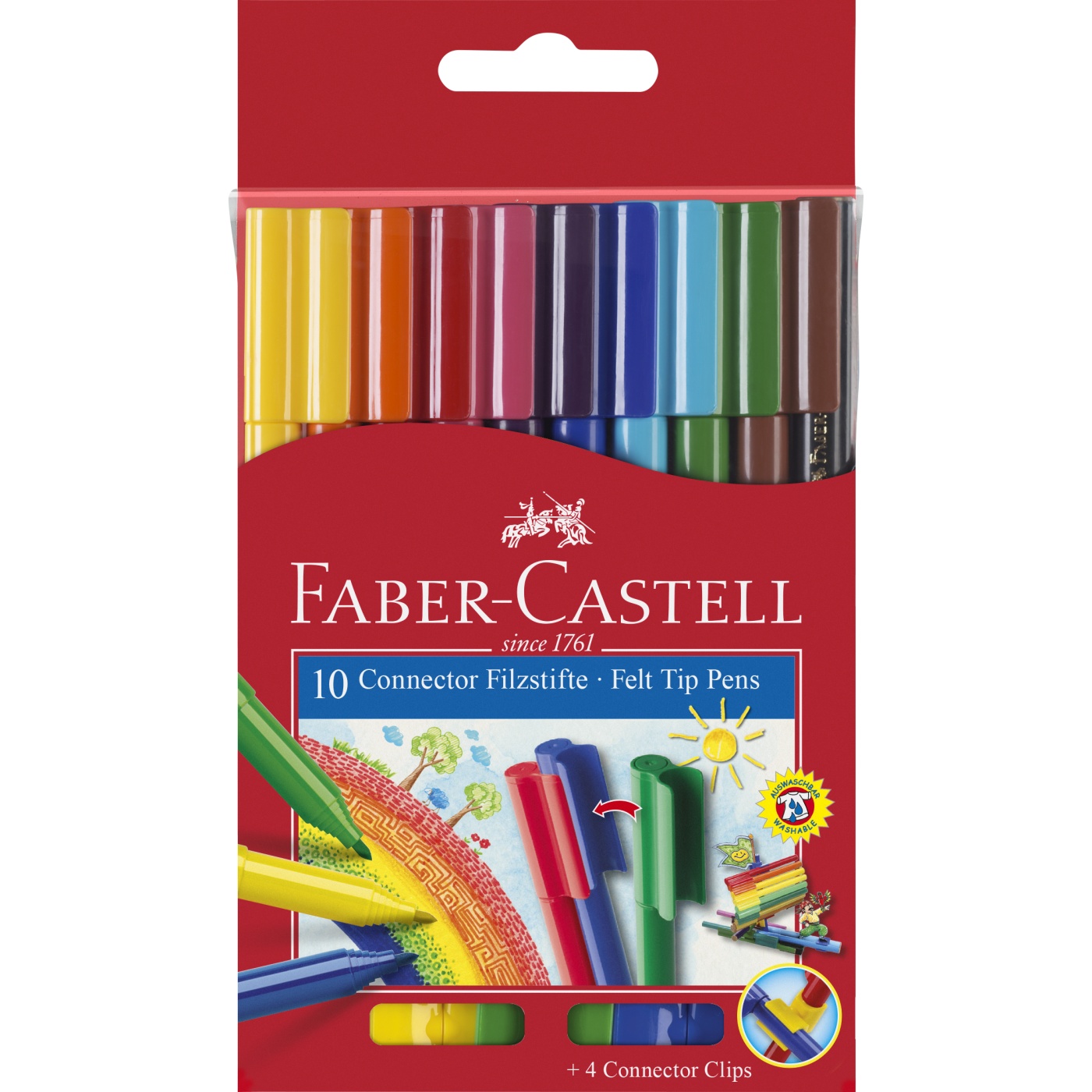 Connector Felt-tip pens - Set of 10 in the group Kids / Kids' Pens / 3 Years+ at Pen Store (101401)