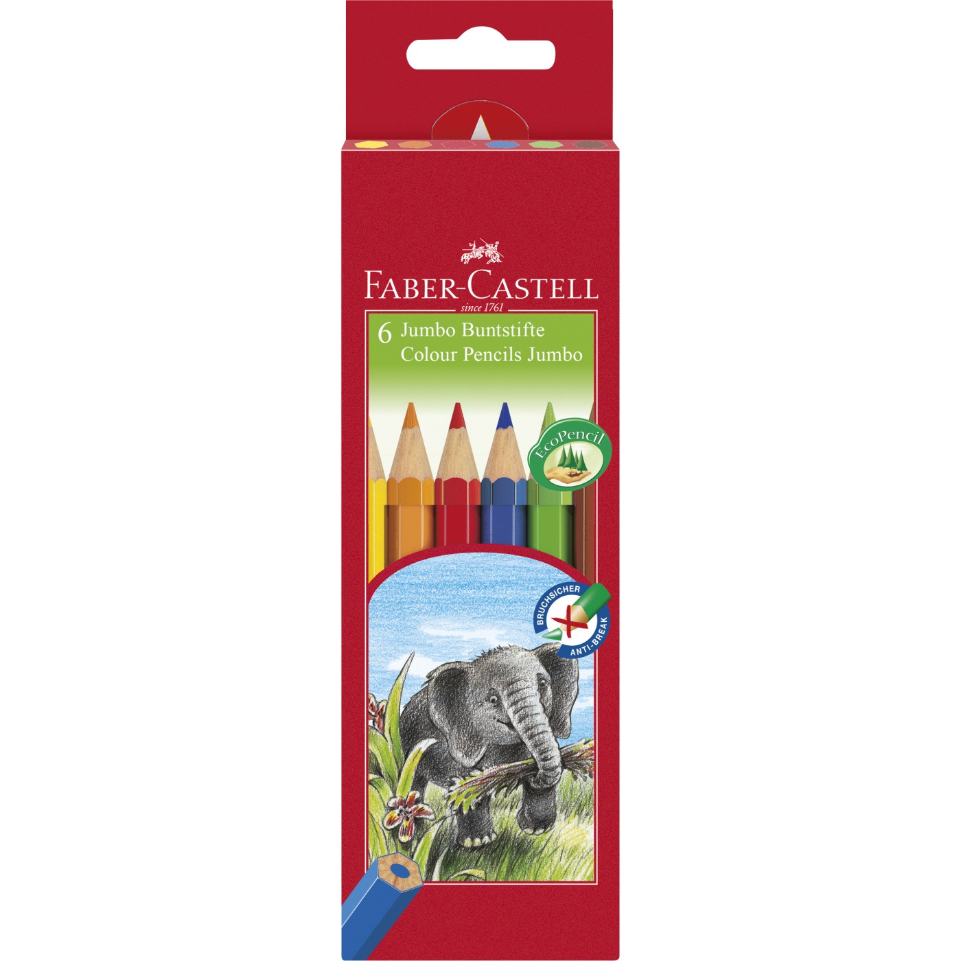 Jumbo Color Pencils - Set of 6 in the group Kids / Kids' Pens / 3 Years+ at Pen Store (101407)