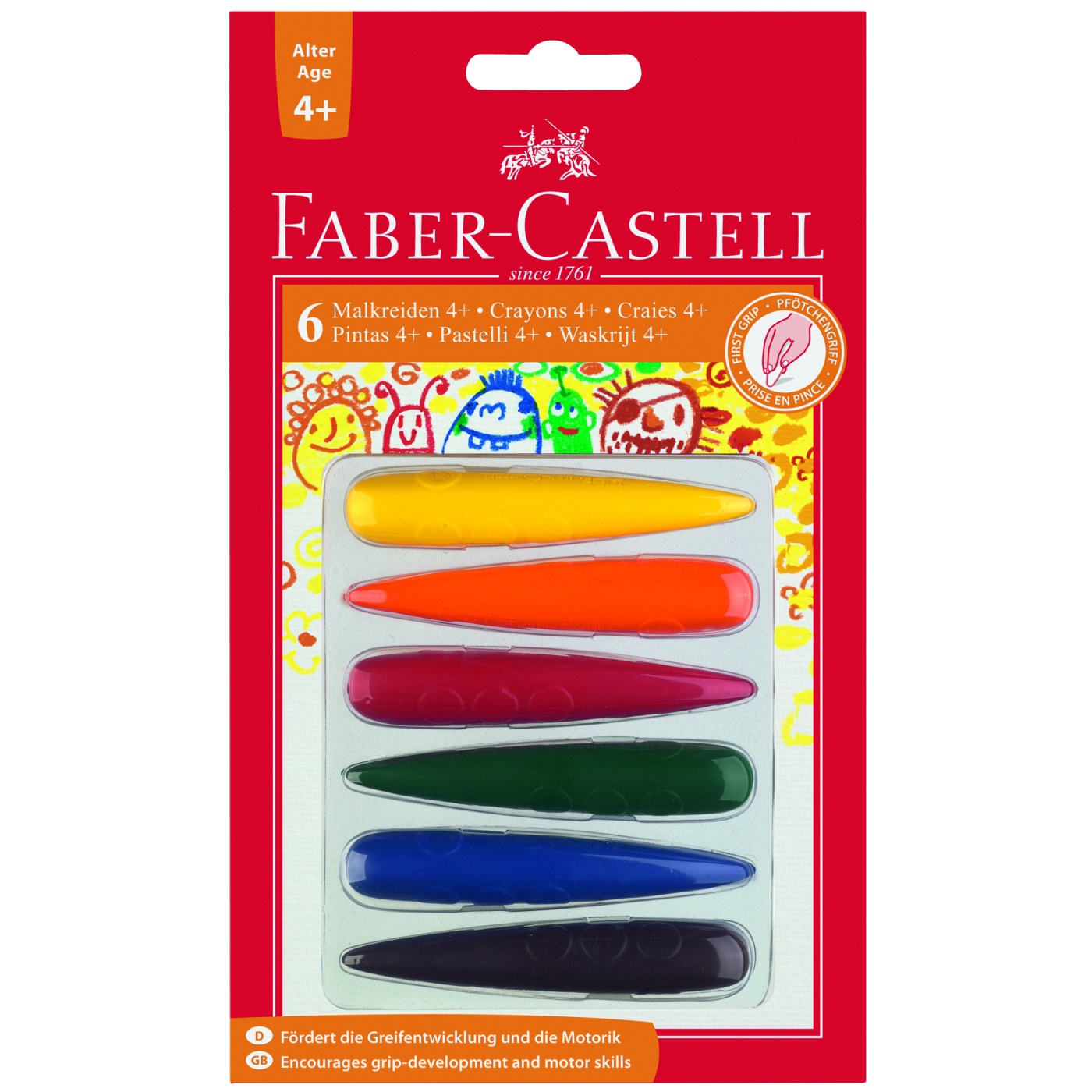Crayon Fingers - Set of 6 in the group Kids / Kids' Pens / Crayons for Kids at Pen Store (101414)