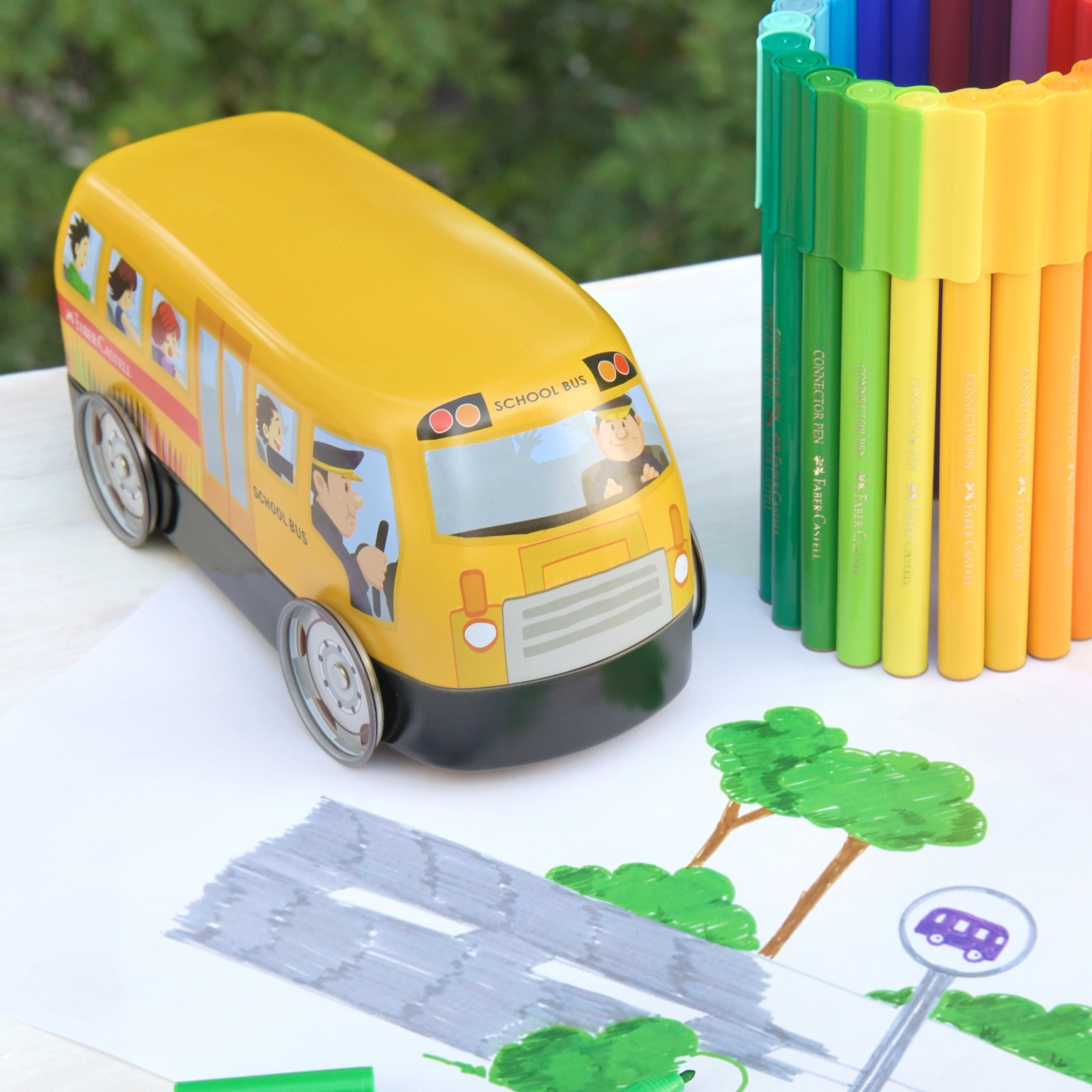 Connector Felt-tip pens School Buss - Set of 33 in the group Kids / Kids' Pens / 3 Years+ at Pen Store (101420)