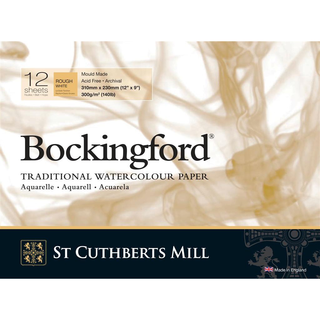 Bockingford Watercolour paper Rough 300g 31x23cm in the group Paper & Pads / Artist Pads & Paper / Watercolor Pads at Pen Store (101501)