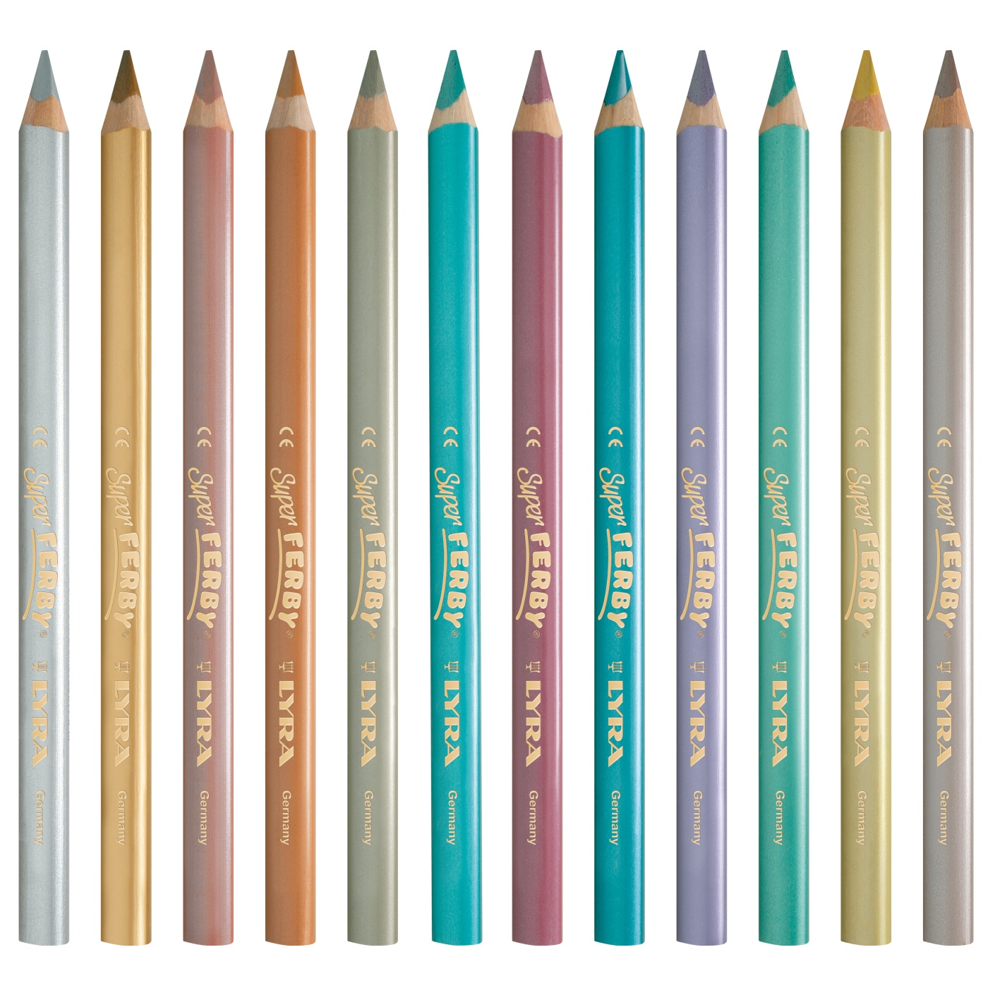 Super Ferby 12-set Metallic in the group Kids / Kids' Pens / Coloring Pencils for Kids at Voorcrea (101580)