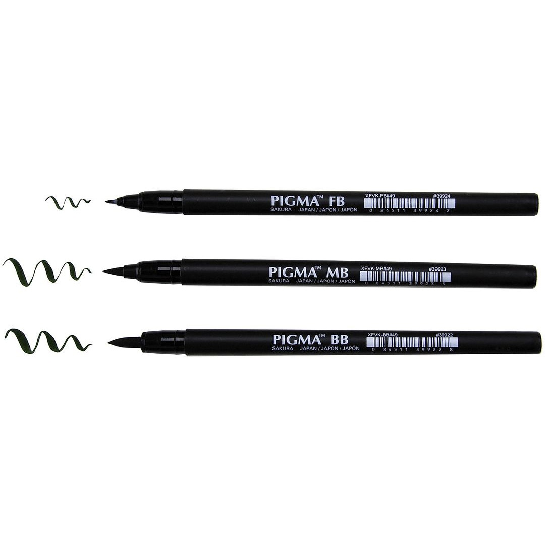 Pigma Brush Pen 3-set in the group Pens / Artist Pens / Brush Pens at Pen Store (103502)