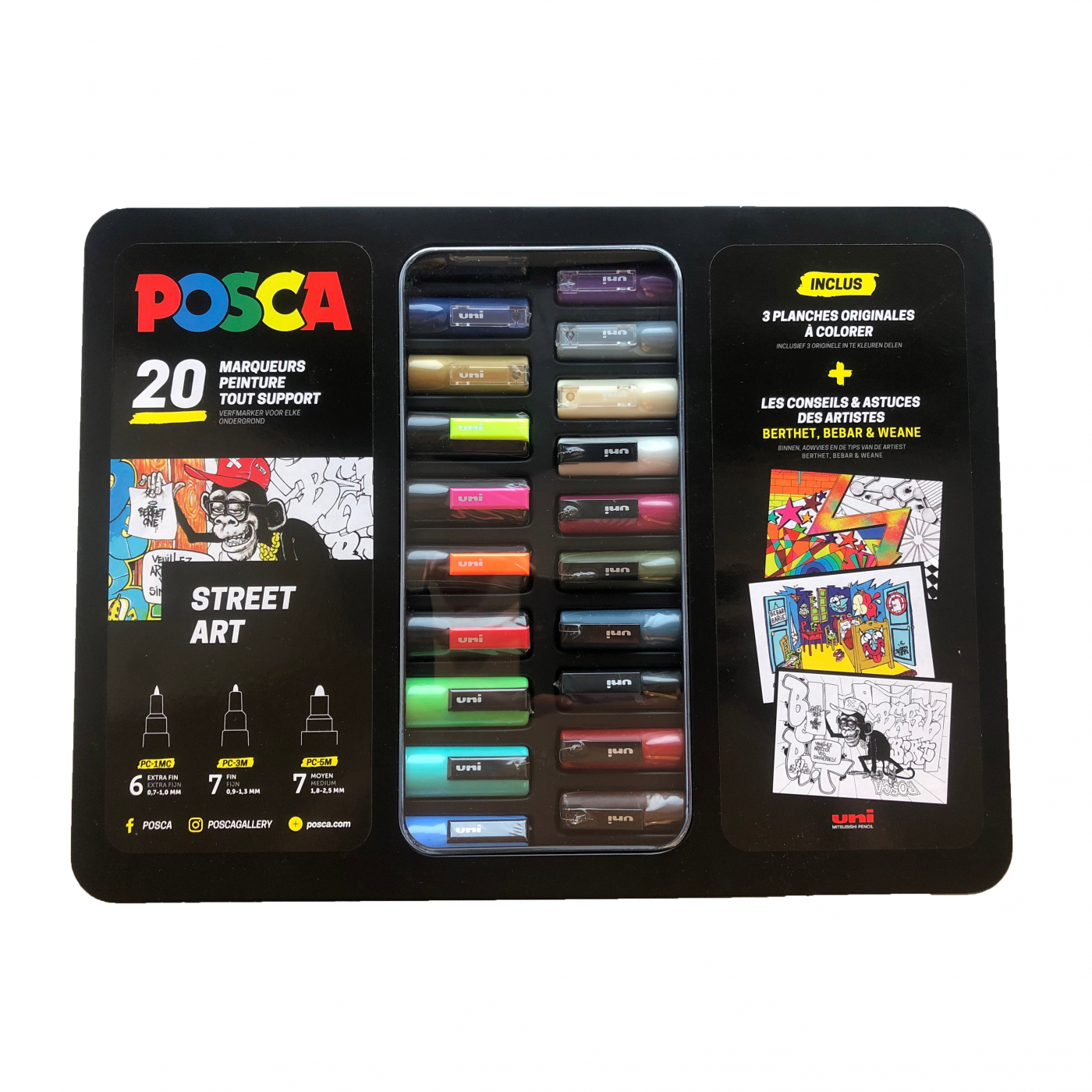 Posca Marker Street Art 20-set in the group Pens / Artist Pens / Illustration Markers at Pen Store (112449)