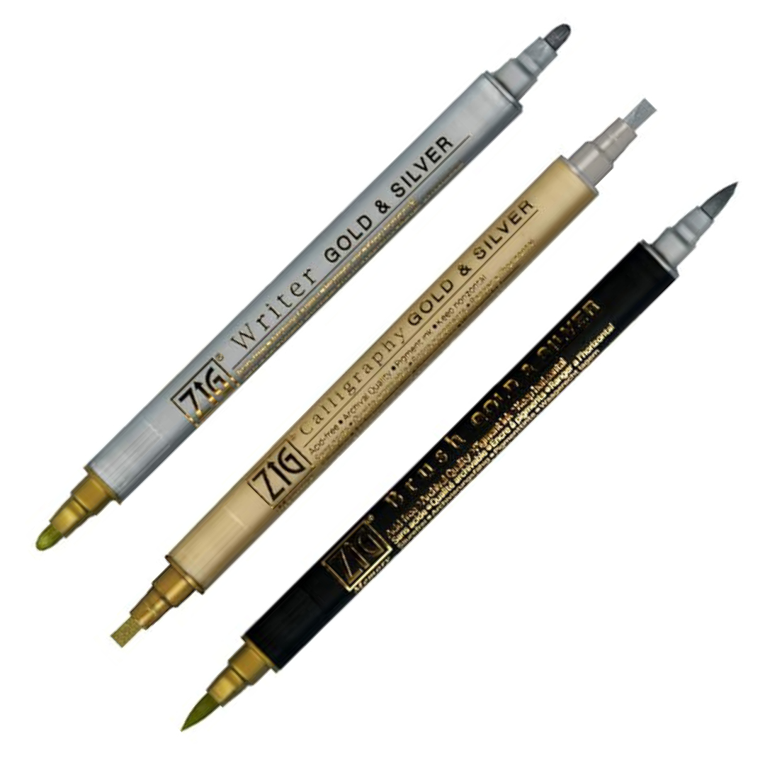 Twin Tip Marker Gold/Silver 3-set