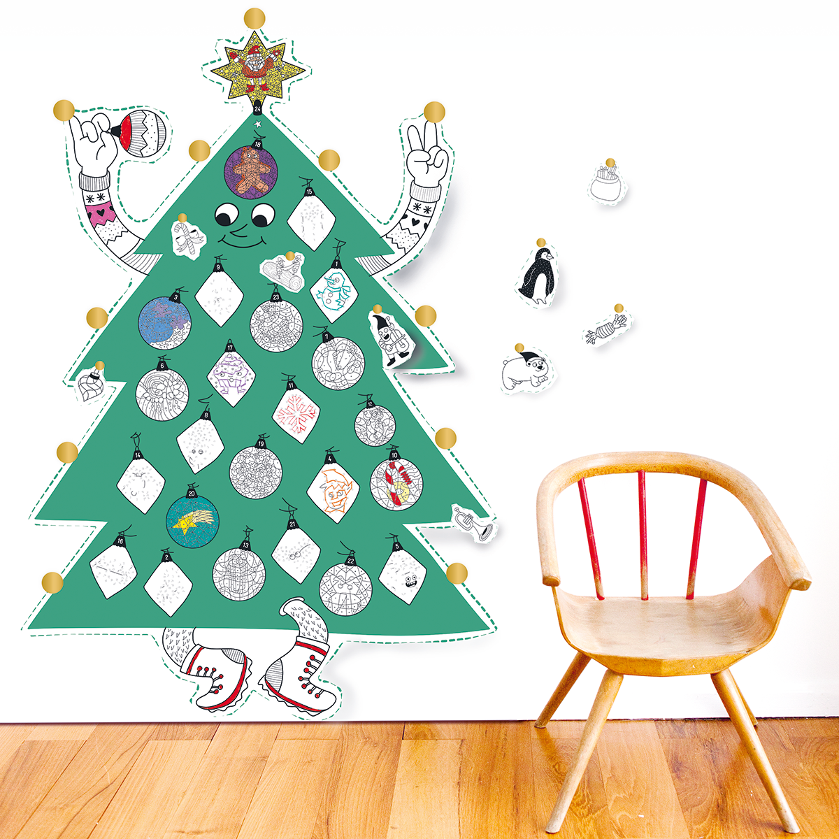 Coloring Poster Christmas tree in the group Hobby & Creativity / Create / Christmas crafts  at Pen Store (126618)