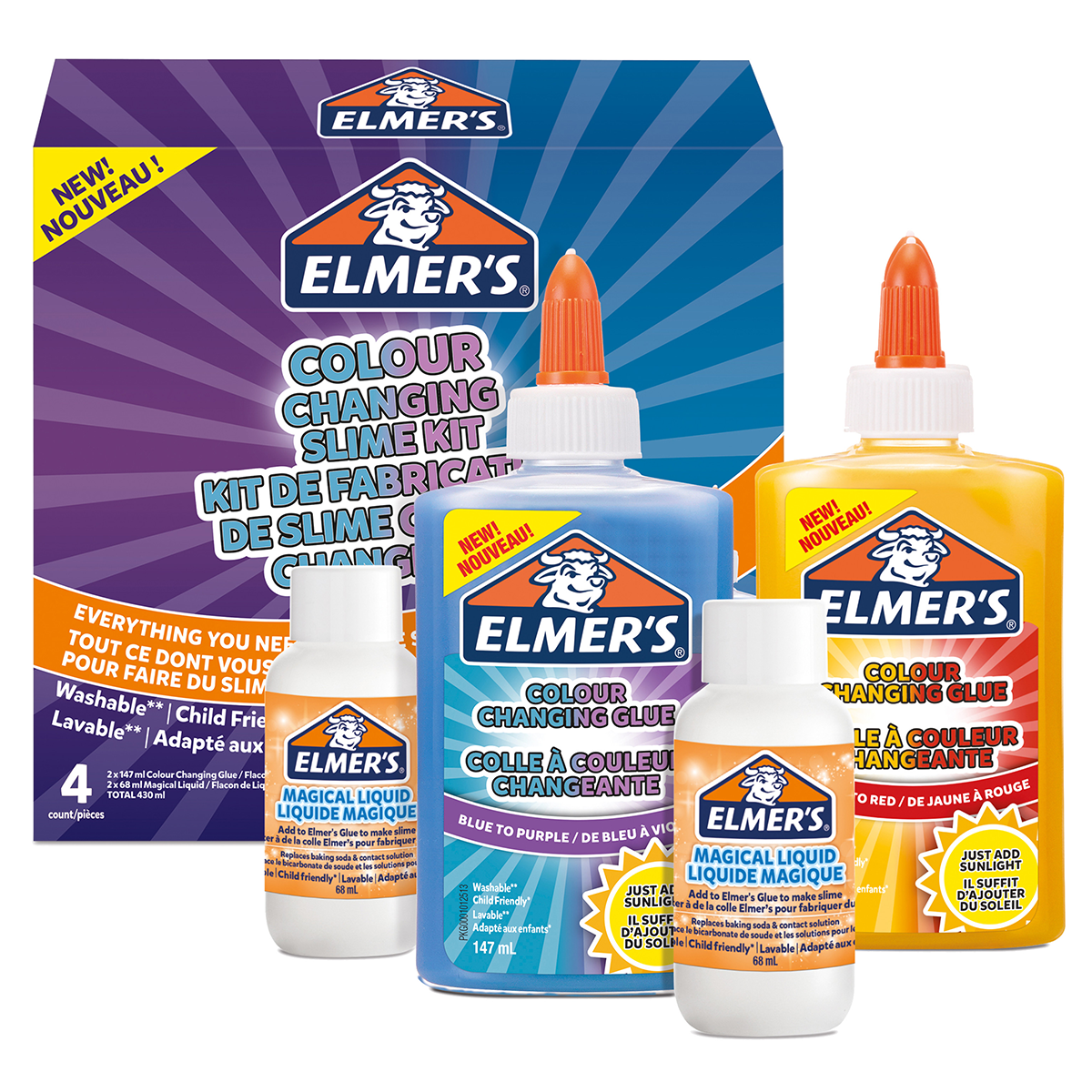 Elmer's Glue Slime Magical Liquid Solution 259 mL Bottle (Up to 4 Batches)