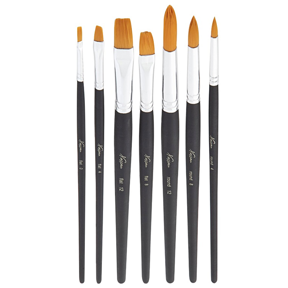 Brushes Synthetic 7-set in the group Art Supplies / Brushes / Brush Sets at Pen Store (128555)